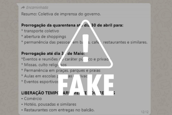 Photo of É FAKE! – São falsas informações sobre novas medidas do Governo do Estado